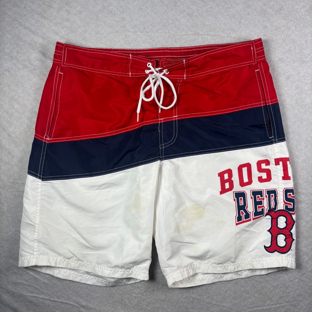 Red White Navy Boston Red Sox MLB Swim Trunks – Size L